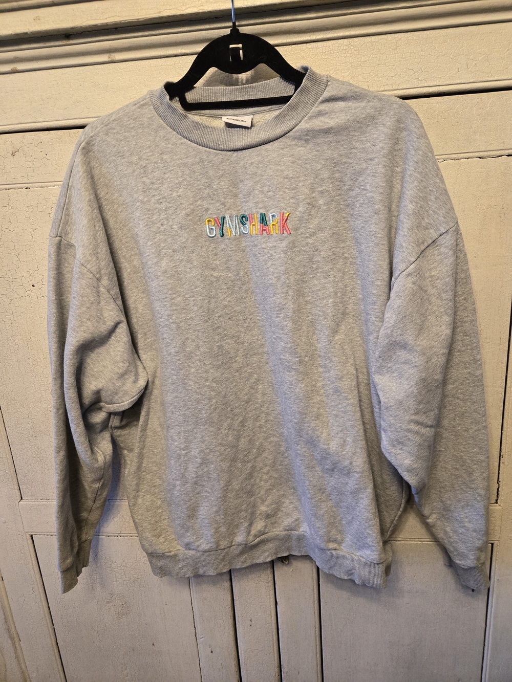 Gymshark Womens Gray Embroidered Crewneck Sweatshirt